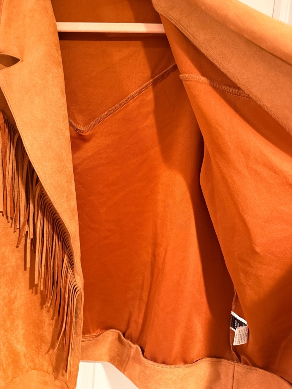 SHEIN Rust Fringe Jacket - Picture 5 of 5